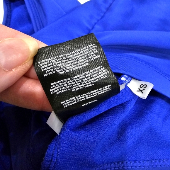 Brave Soul x Nasty Gal Bikini Set – Cobalt Blue Cut-Out High Neck Top, Racerback - Picture 12 of 16